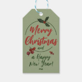 楽しいクリスマスと幸せな新年 ギフトタグ (正面)