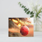 楽しいクリスマスと幸せな新年 シーズンポストカード (スタンド正面)