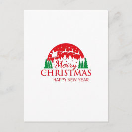 楽しいクリスマスと幸せな新年 シーズンポストカード