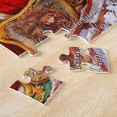 楽しいクリスマスと幸せな新年 ジグソーパズル (側面)