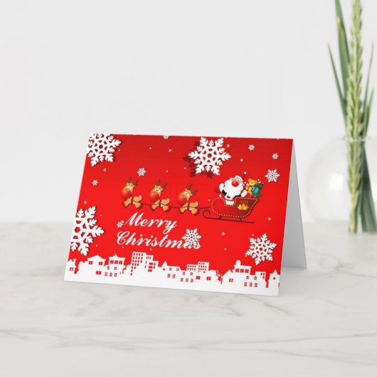 楽しいクリスマスと新年 シーズンカード (正面)