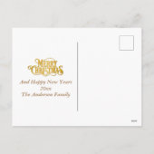 楽しいクリスマスと楽しい新年byラブホリデー シーズンポストカード (裏面)