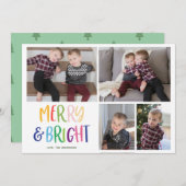 楽しいクリスマスと輝かしい休日の写真カード シーズンカード (正面/裏面)