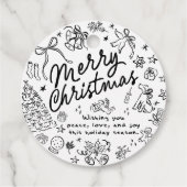 楽しいクリスマスにハンドドロー フェイバータグ (裏面)