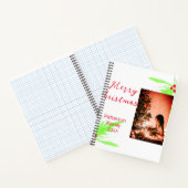 楽しいクリスマスに家族の名前を添えて喜びを ノートブック (内部)