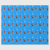 楽しいクリスマスのおもちゃのロボット ラッピングペーパー (フラット)