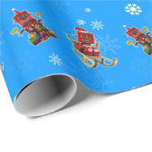 楽しいクリスマスのおもちゃのロボット ラッピングペーパー (ロールコーナー)