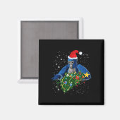 楽しいクリスマスのゴリラタグ マグネット (正面/裏面)