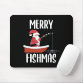 楽しいクリスマスのサンタの釣り フィッシャーマン マウスパッド (マウス)