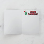 楽しいクリスマスのスケルトン ホリデー  カード (内部)
