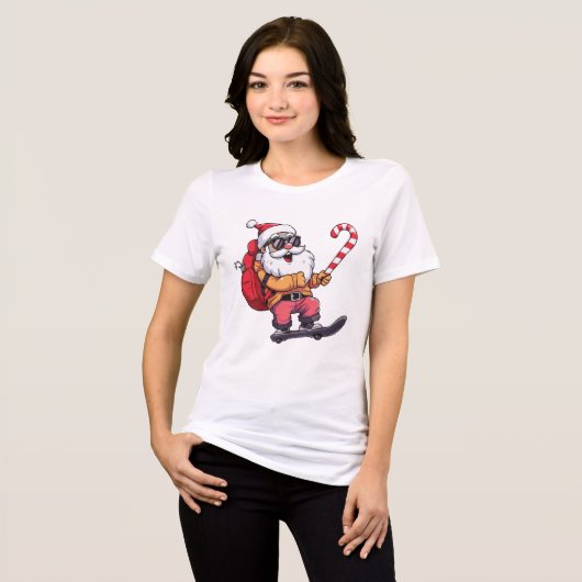 楽しいクリスマスのストリートウェア トライブレンドＴシャツ (正面全面)