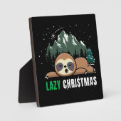 楽しいクリスマスのナマケモノ フォトプラーク (正面)