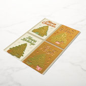 楽しいクリスマスのホリデーカードセット - 祝祭的なグリーティング 箔シーズンカード (回転した状態)