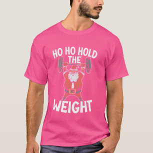 楽しいクリスマスのボディビルサンタクロース クリスマス ウェイト Tシャツ