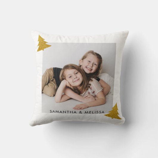 楽しいクリスマスの休日の写真おばあちゃん クッション (裏面)