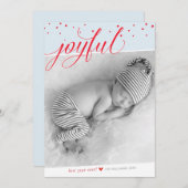 楽しいクリスマスの休日スタイリッシュ書道の赤 シーズンカード (正面/裏面)