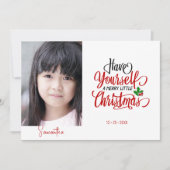 楽しいクリスマスの休暇の写真を撮る シーズンカード (正面)