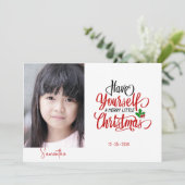 楽しいクリスマスの休暇の写真を撮る シーズンカード (スタンド正面)