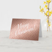 楽しいクリスマスの休暇 ローズゴールド おしゃれな季節感 カード (黄色い花)