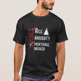 楽しいクリスマスの住宅ローン・ブローカーの面白いホリデー Tシャツ