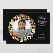 楽しいクリスマスの写真ホリデーカード シーズンカード (正面/裏面)