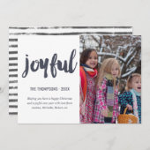 楽しいクリスマスの写真 シーズンカード (正面/裏面)