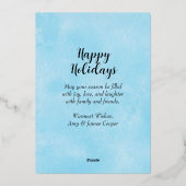 楽しいクリスマスの季節の挨拶 箔シーズンカード (裏面)