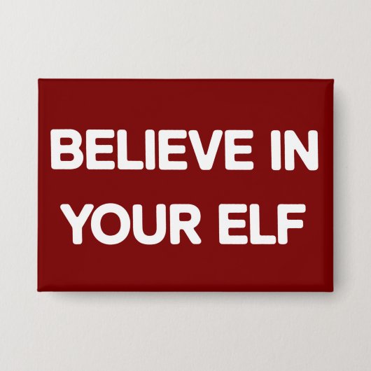 楽しいクリスマスの家族おそろい Elf を信じて 缶バッジ (正面)