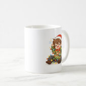 楽しいクリスマスの少年マグカップ コーヒーマグカップ (正面右)