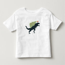 楽しいクリスマスの恐竜 トドラーTシャツ