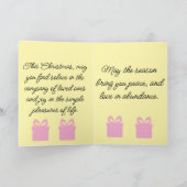 楽しいクリスマスの折りたたみ式ホリデーカード シーズンカード (内部)