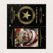 楽しいクリスマスの折り畳みカードを持っている (外部フラット)