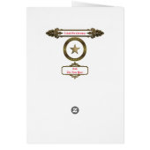 楽しいクリスマスの折り畳みカードを持っている (裏面)