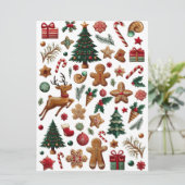 楽しいクリスマスの招待状 招待状 (スタンド正面)