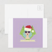 楽しいクリスマスの新年 シーズンポストカード (正面/裏面)