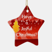 楽しいクリスマスの木の赤いオーナメント セラミックオーナメント (右)