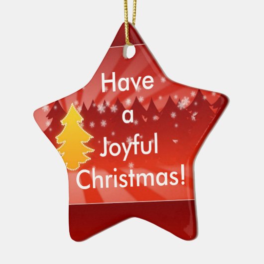 楽しいクリスマスの木の赤いオーナメント セラミックオーナメント (左)