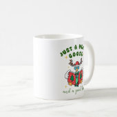 楽しいクリスマスの本好きただの幸せなガチョウ コーヒーマグカップ (正面右)
