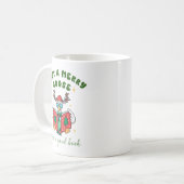 楽しいクリスマスの本好きただの幸せなガチョウ コーヒーマグカップ (正面左)