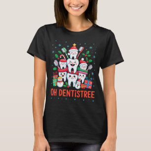 楽しいクリスマスの歯科医 Xmas デンタル オー デンティストリー Tシャツ
