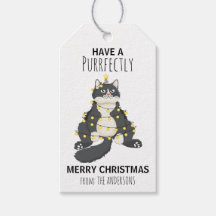 楽しいクリスマスの猫の木 可愛いキャラクター