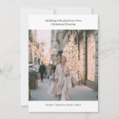 楽しいクリスマスの買い物写真 シーズンカード (正面)