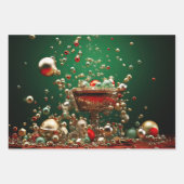 楽しいクリスマスの飾り ラッピングペーパーシート (正面2)