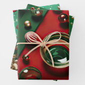 楽しいクリスマスの飾り ラッピングペーパーシート (インサイチュ)