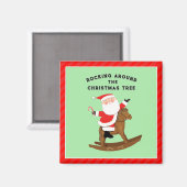 楽しいクリスマスの馬 マグネット (正面/裏面)