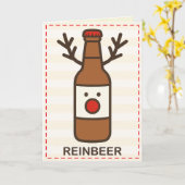 楽しいクリスマスのReinbeer カード (黄色い花)