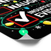 楽しいクリスマスのTシャツ　いい子　悪い子　証拠不十分 ポスター (角)