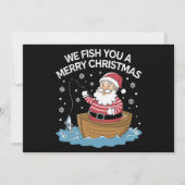 楽しいクリスマスをお過ごしください漁師釣り  シーズンカード (正面)