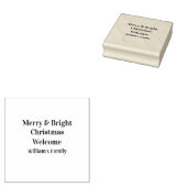 楽しいクリスマスを家族名でお迎えください ラバースタンプ (押印)