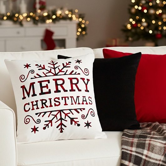 楽しいクリスマスを祈る クッション